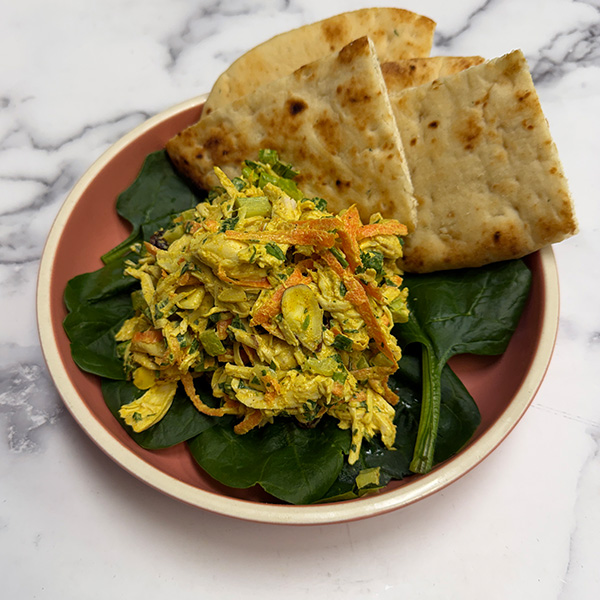 Curry Chicken Salad with Naan
